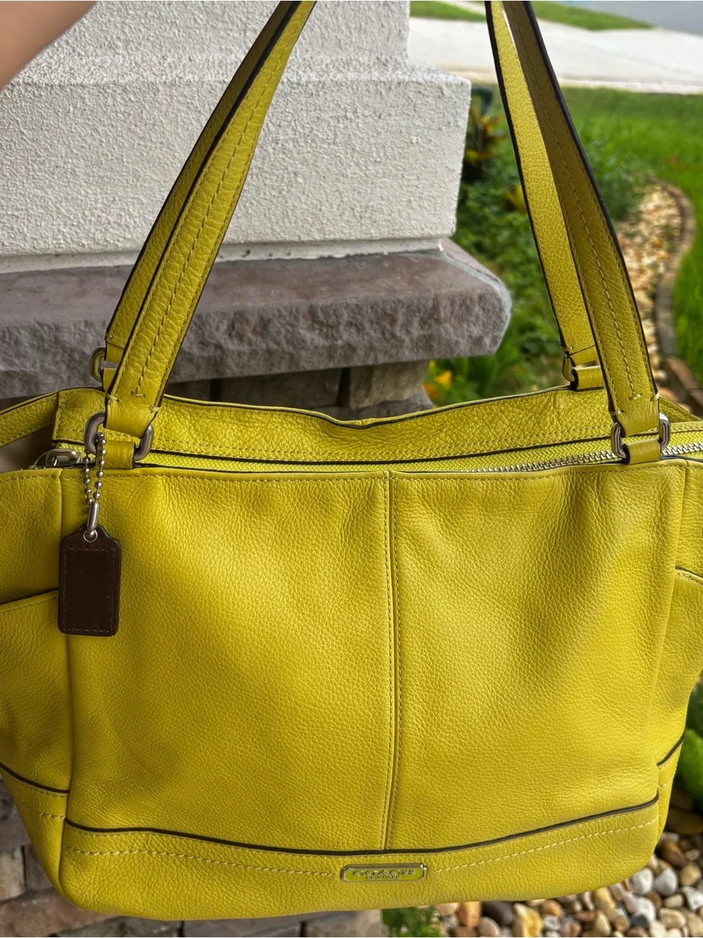 Coach Leather Tote with Dual Straps